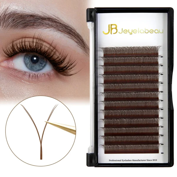 Eyelash Extension Kit: Brown Premade Fans, 7-15mm - Image 5