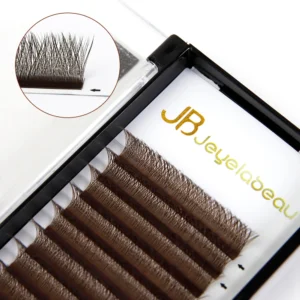 Eyelash Extension Kit: Brown Premade Fans, 7-15mm