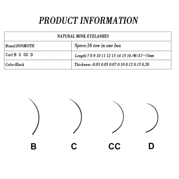 Eyelash Extension Kit: 10 Boxes Mink Lashes 7-16mm - Image 3