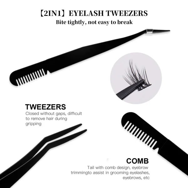 Eyelash Extension Kit: 120 Clusters with Glue - Image 2