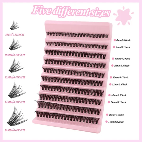 Eyelash Extension Kit: 200PCS Lashes, Bond & Seal Tools - Image 2
