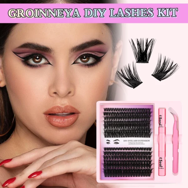 Eyelash Extension Kit - DIY Clusters with Bond & Seal.