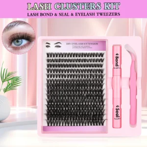 60D Curling Volume False Eyelashes 8-16mm With Bond Seal Kit
