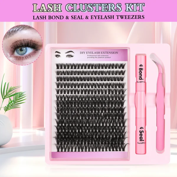 60D Curling Volume False Eyelashes 8-16mm With Bond Seal Kit