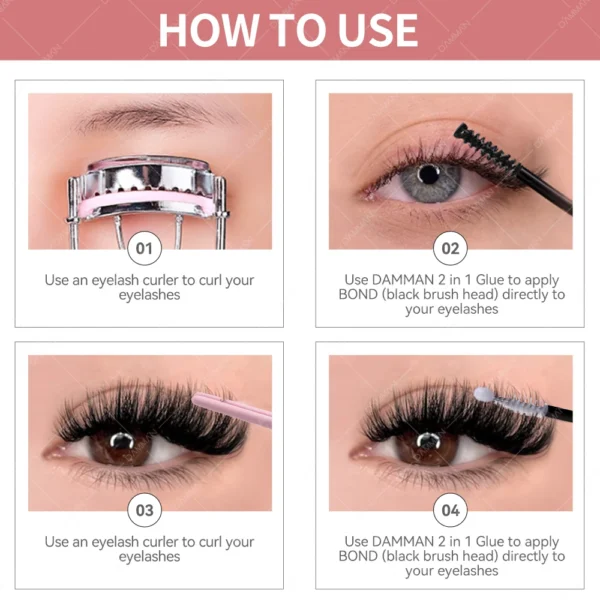 Eyelash Extension Kit - 30D-90D Lashes, Bond, Tweezers - Image 6