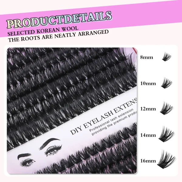 Eyelash Extension Kit - DIY Clusters with Bond & Seal. - Image 6