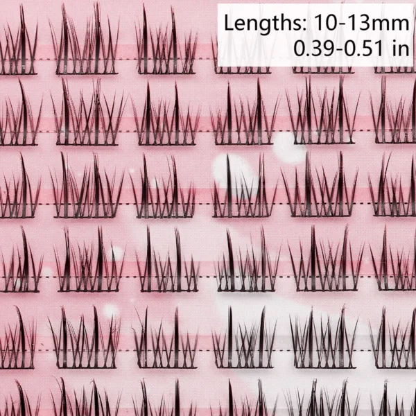 Eyelash Extension Kit - 72 PCS Clusters, C Curl, Glue - Image 3