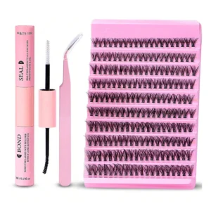 Eyelash Extension Kit – 200pcs D Curl Lashes & Glue