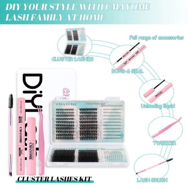 DIY Eyelash Extension Kit – Manga Lashes & Glue Set - Image 6