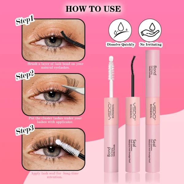 Eyelash Extension Kit: Lash Clusters with Bond & Seal - Image 5