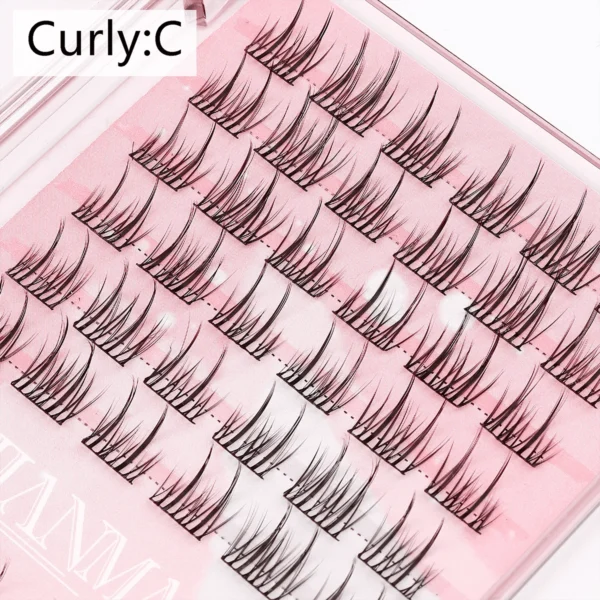 Eyelash Extension Kit - 72 PCS Clusters, C Curl, Glue - Image 2