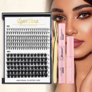 Eyelash Extension Kit: DIY Lash Clusters, Bond & Tools