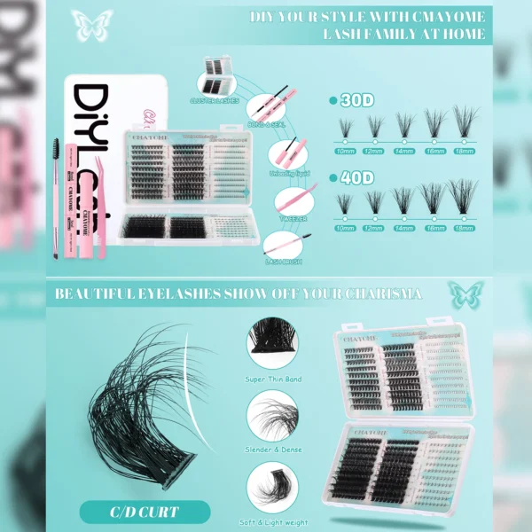 DIY Eyelash Extension Kit – Manga Lashes & Glue Set - Image 5