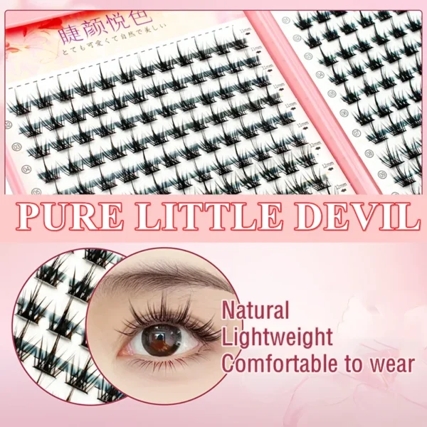 Eyelash Extension Kit: 32 Rows Individual Cluster Lashes - Image 3