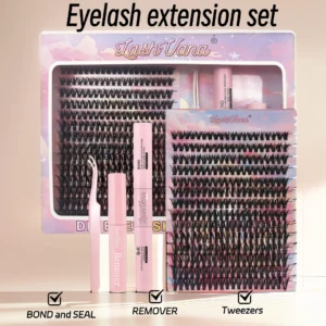 Eyelash Extension Kit – 280 PCS Clusters with Bond & Seal