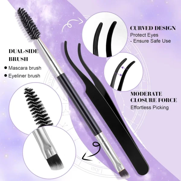 Eyelash Extension Kit with Cat Eye & Fox Eye Lashes - Image 3