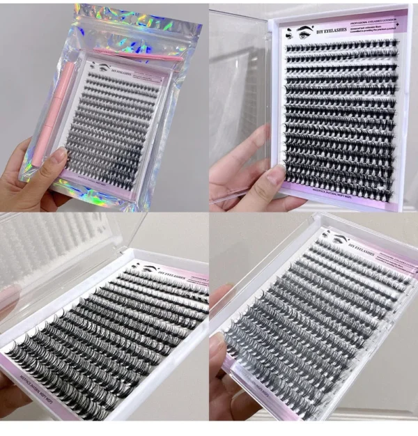 Eyelash Extension Kit With 280pcs Mix Clusters Bond & Seal - Image 6