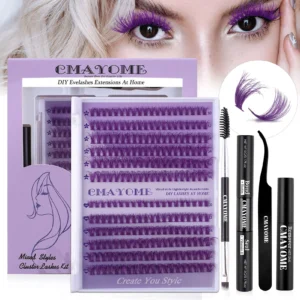 Eyelash Extension Kit - 3D Purple Lashes With Tools