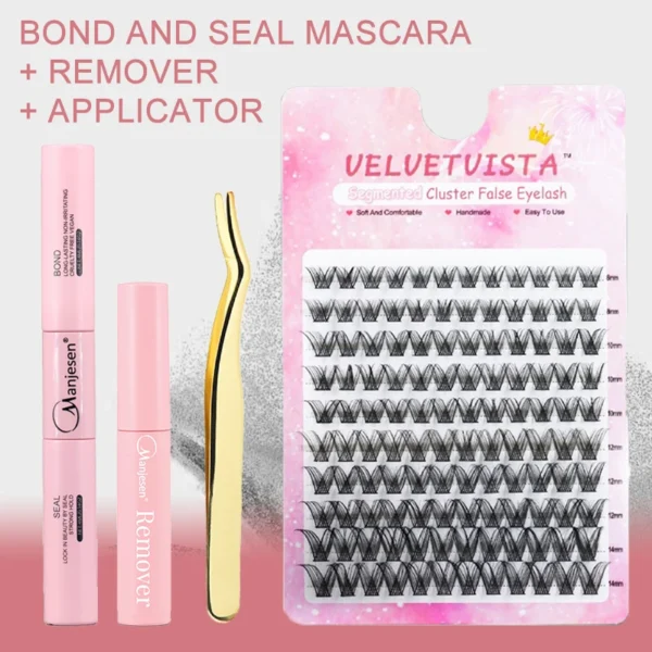 Eyelash Extension Kit: 120 Lash Clusters & Bond Seal