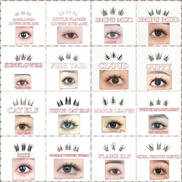 Eyelash Extension Kit: 32 Rows Individual Cluster Lashes - Image 4