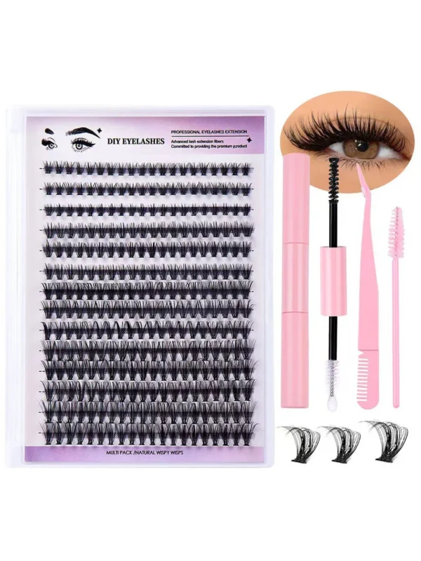 Eyelash Extension Kit: Large Capacity with Glue