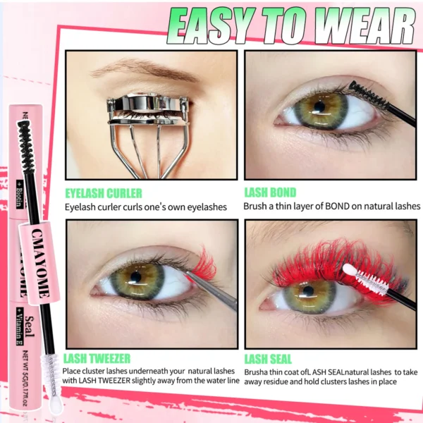 Eyelash Extension Kit: Mix Color Clusters, Bond & Seal - Image 6