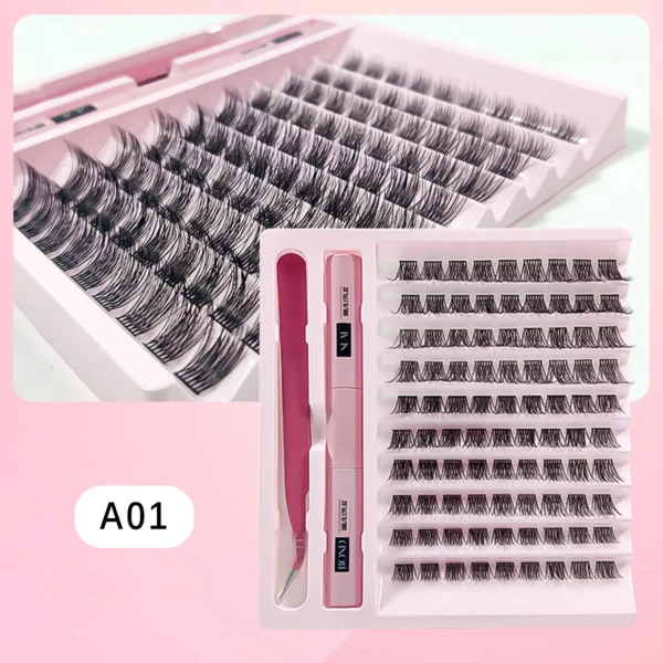 Eyelash Extension Kit With Clusters, Bond, Seal And Tweezers - Image 6