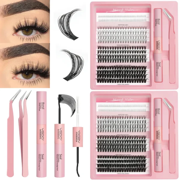 Eyelash Extension Kit: Lash Clusters with Bond & Seal - Image 2