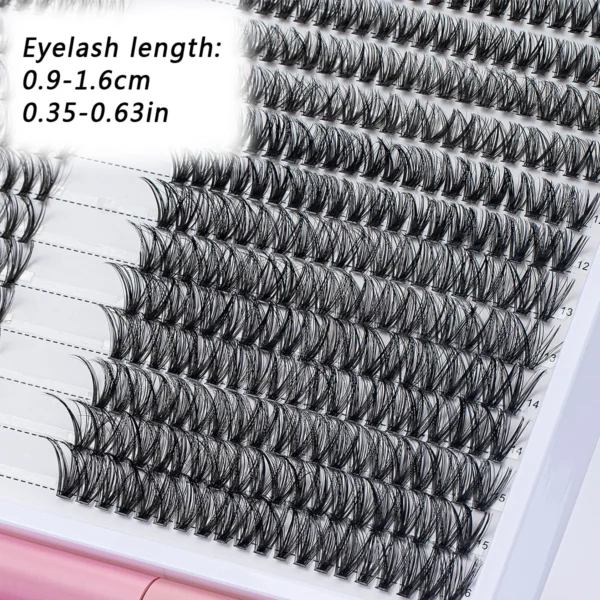 Eyelash Extension Kit with Cluster Lashes & Glue - Image 5