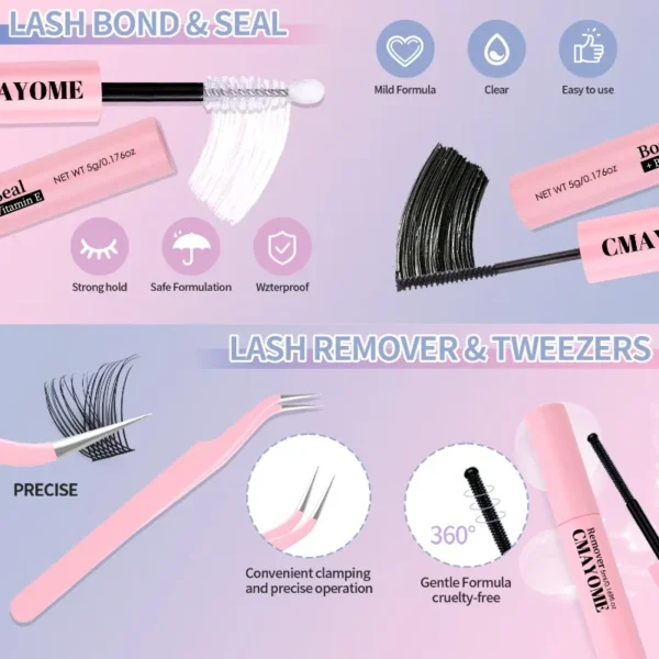 Eyelash Extension Kit Bond Seal Glue Remover Tweezer - Image 3