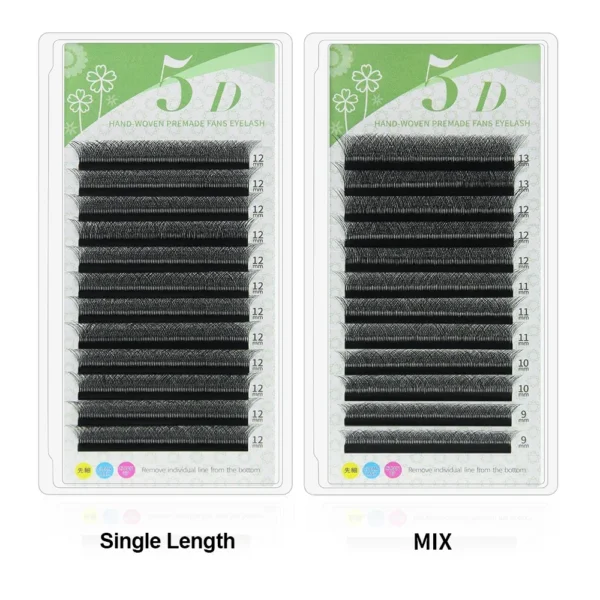 Eyelash Extension Kit: 5D W Shape, Premade Volume Fans - Image 6