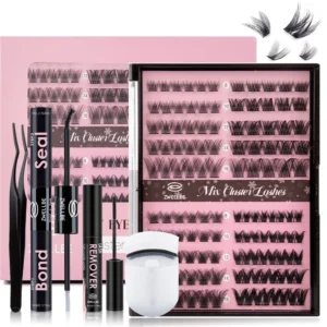 Eyelash Extension Kit - Natural Wispy Lashes With Glue
