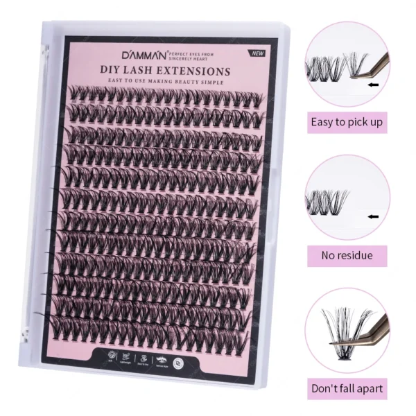 Eyelash Extension Kit - 30D-90D Lashes, Bond, Tweezers - Image 5