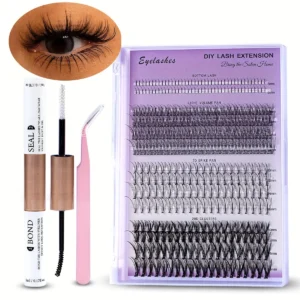 Eyelash Extension Kit: 4 Styles, Bond, Applicator Tool