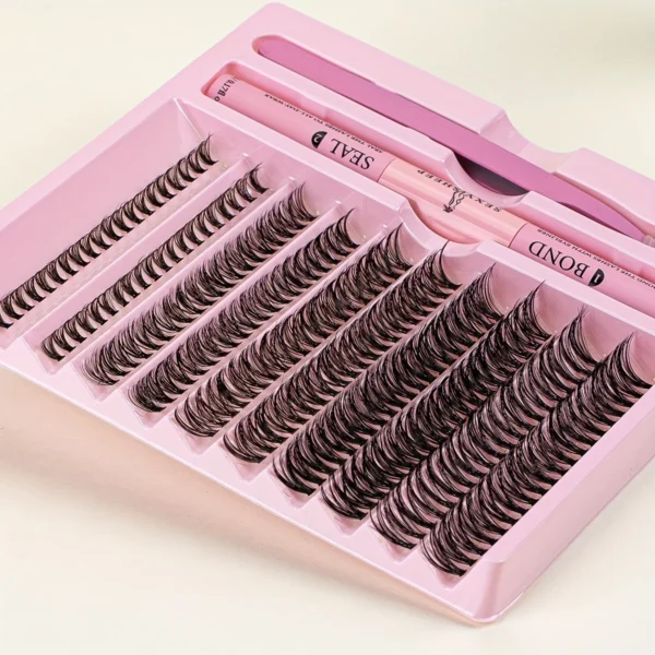 Eyelash Extension Kit with Glue & Tweezers - Image 2