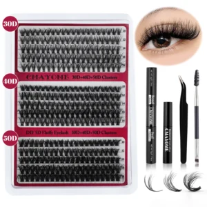 Eyelash Extension Kit - Fluffy Clusters With Glue