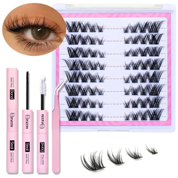 Eyelash Extension Kit - 64pcs Manga Lashes & Bond