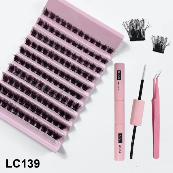Eyelash Extension Kit With Clusters, Bond, Seal And Tweezers - Image 2