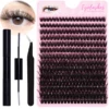 Eyelash Extension Kit 280pcs Lash Clusters Adhesive