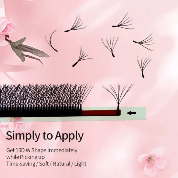 5DW Eyelash Extension 10D W Shape Premade Volume Fans Bundles - Image 2