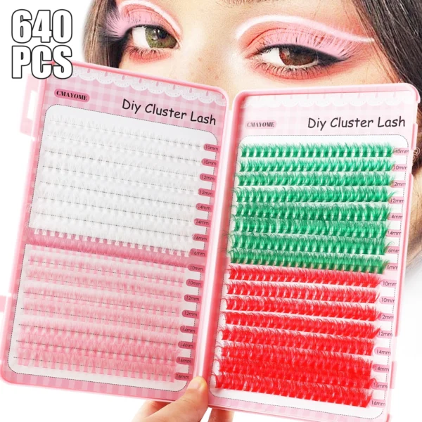 Eyelash Extension Kit: Mix Color Clusters, Bond & Seal - Image 4