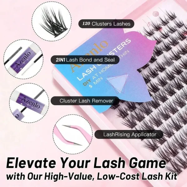Eyelash Extension Kit: 120pcs DIY Cluster Lashes - Image 2