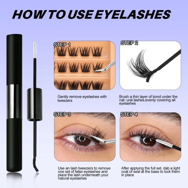 Eyelash Extension Kit: Lash Clusters & Applicator - Image 5