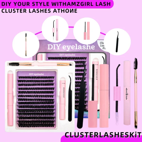 Eyelash Extension Kit - 280pcs Lashes, Bond, Seal, Remover - Image 5