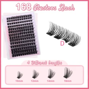 Hollylash 14 Rows 168 Clusters Mixed Length Eyelash Extensions Wholesale