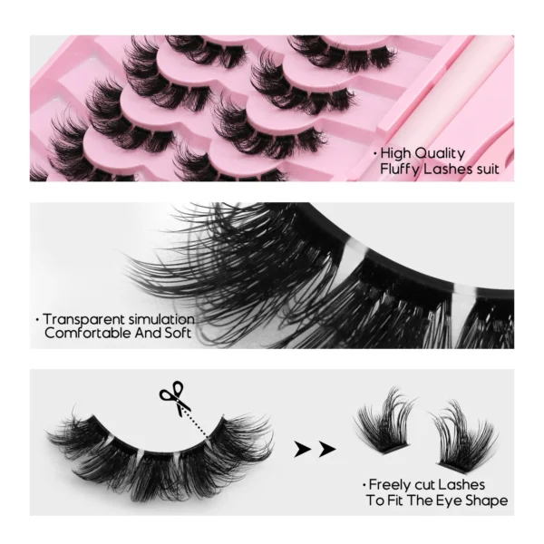 Eyelash Extension Kit - Cat Eye Mink Lashes & Bond - Image 3