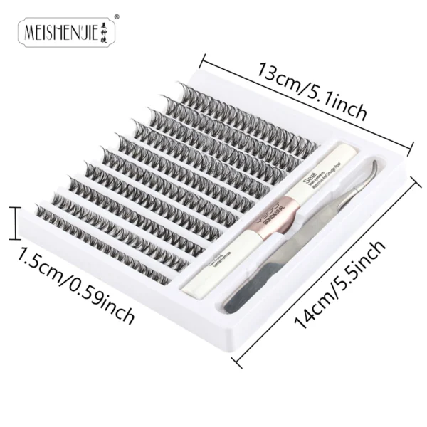 Eyelash Extension Kit with 120/200 Clusters & Bond - Image 6