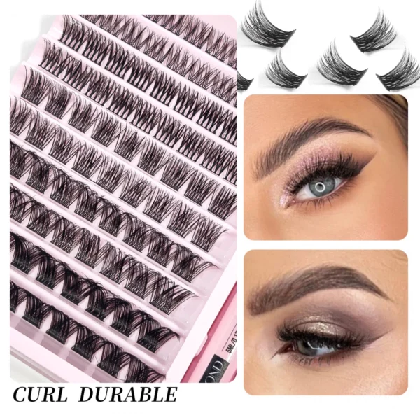 Eyelash Extension Kit With Clusters, Bond, Seal And Tweezers - Image 4