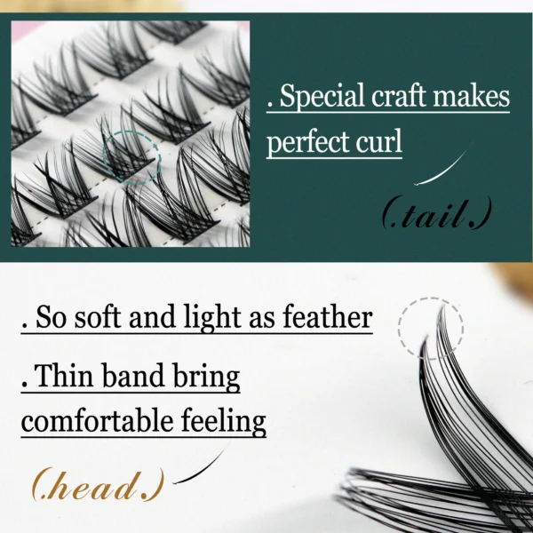Eyelash Extension Kit: 120 Lash Clusters & Bond Seal - Image 3