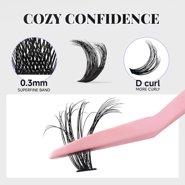 Eyelash Extension Kit - Clusters 8-16mm, Glue & Tools - Image 6